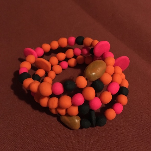 Bracelet bead clay handmade - Picture 1 of 2
